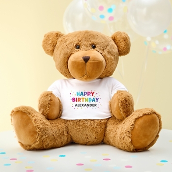 Plush Teddy Bear Gram Colorful Birthday T-Shirt