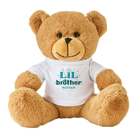 Plush Teddy Bear Gram- Siblings T-Shirt-Little-Lil Brother