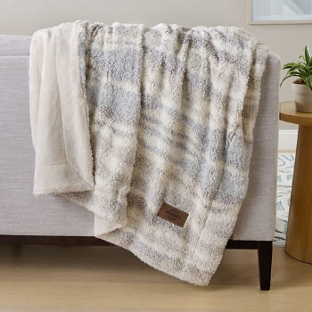 Sherpa Stripe Plush Blanket