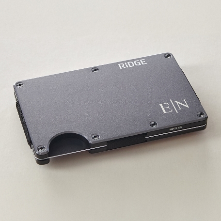 The Ridge® Engraved Aluminum Wallet 2 Letter Monogram