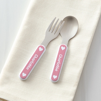 Hearts & Stars Kid's Silverware Set