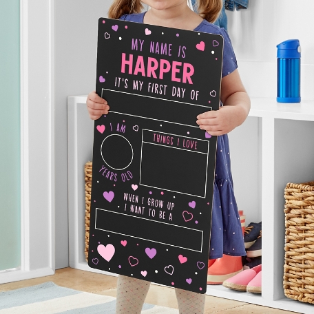 First Day Positivity School Chalkboard
