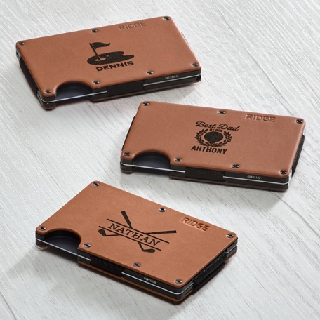 RIDGE® Leather Wallet Golf Designs