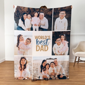 World's Best Dad Plush Blanket