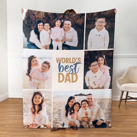World's Best Dad Plush Blanket