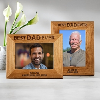 Best Dad Ever Wood Frame