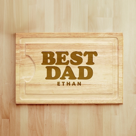 Best Dad Maple Wood Cutting Board
