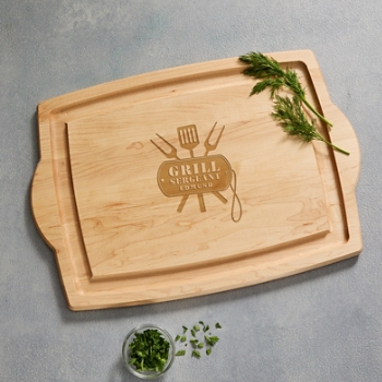 Grill Sergeant Maple Wood Cutting Board