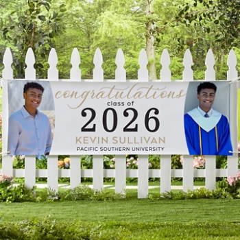 Golden Graduation Photo Banner