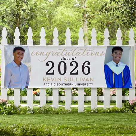 Golden Graduation Photo Banner