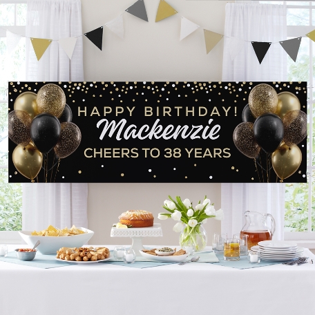 Balloon Celebration Birthday Banner