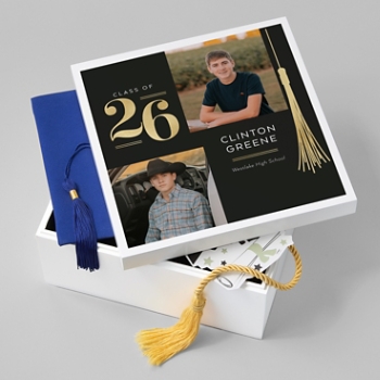 Triumphant Tassel Graduation Photo Keepsake Box