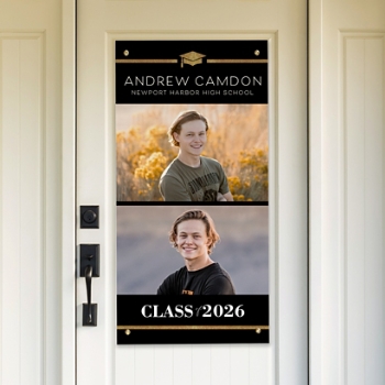 Caps Off! Graduation Photo Banner