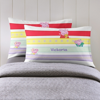 Peppa Pig Playful Stripes Pillowcase