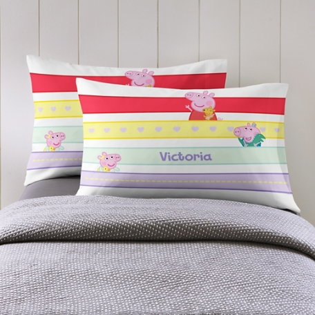 Peppa Pig Playful Stripes Pillowcase