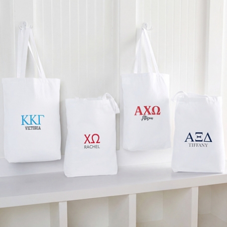 Sorority Greek Letters Tote Bag