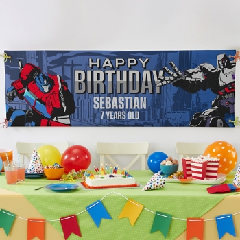 TRANSFORMERS Clash Birthday Banner