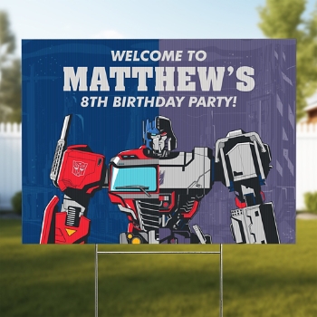 TRANSFORMERS Clash Yard Sign