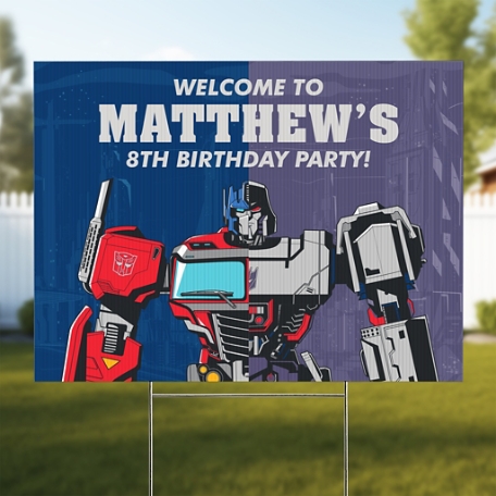 TRANSFORMERS Clash Yard Sign