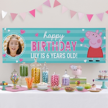 Peppa Pig Fun Photo Birthday Banner