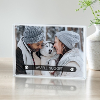 Best Friend Photo Glass Block