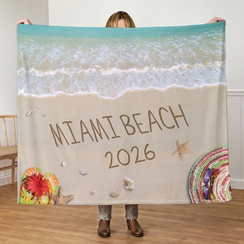 Written In Sand Plush Blanket