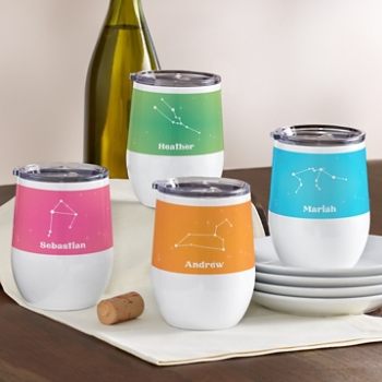 Zodiac Stars Insulated Wine Tumbler