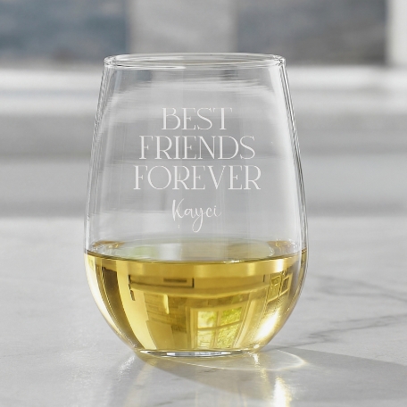 Best Friends Forever Stemless Wine Glass