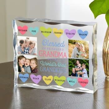 Blessed Hearts Multi-Photo Acrylic Block