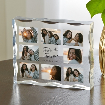 Friends Forever Photo Collage Acrylic Block