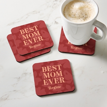 Best Mom Ever Wood Coasters