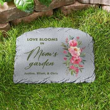Love Blooms Arched Garden Stone