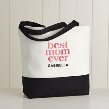 Best Mom Ever Zippered Tote Bag