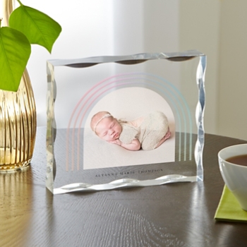 Rainbow Love Photo Acrylic Block