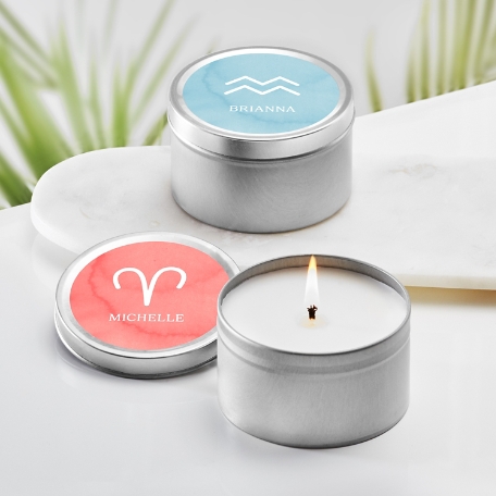 Zodiac Sign Canister Candle