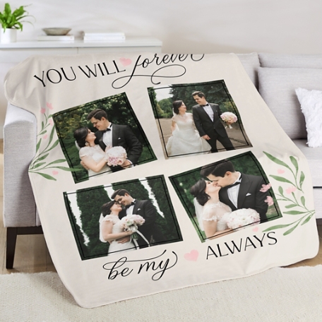 Forever and Always Multi-Photo Plush Blanket
