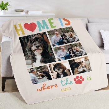 Furever Home Multi-Photo Plush Blanket