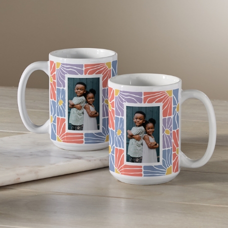 Groovy Flowers Photo Mug