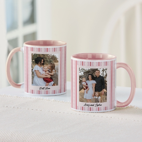 Happy Stripes Photo Mug