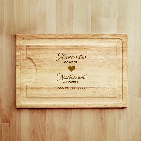 Joined in Love Maple Wood Cutting Board