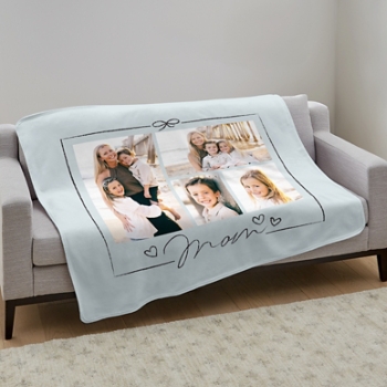 Mom Multi-Photo Plush Blanket