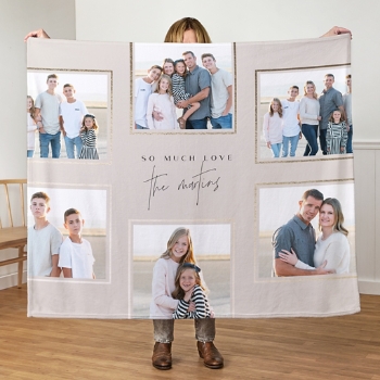 So Much Love Multi-Photo Plush Blanket