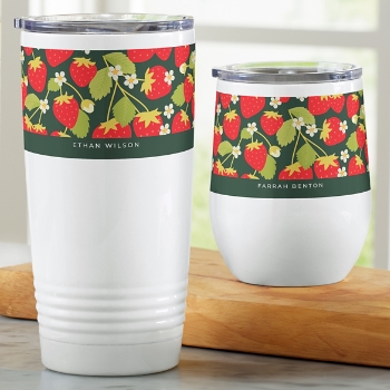 Strawberry Fields Insulated Tumblers