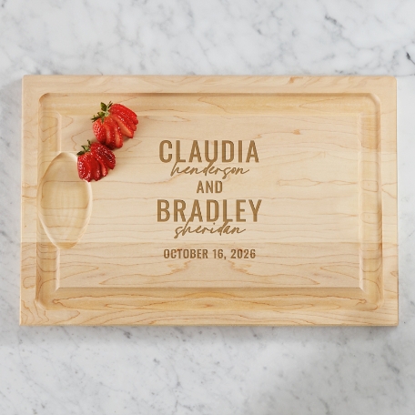 The Day We Became One Maple Wood Cutting Board