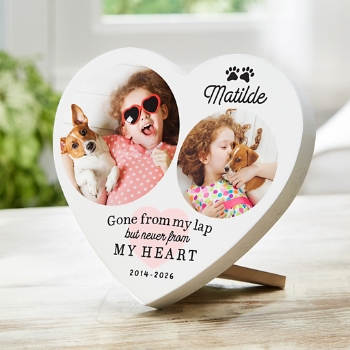 Always in My Heart Pet Photo Wood Heart