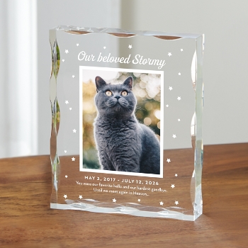 Beloved Pet Memorial Photo Acrylic Block