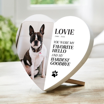 Cherished Pet Photo Wood Heart