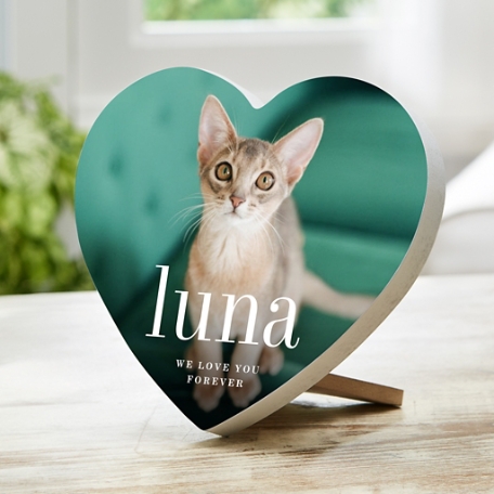 Custom Pet Photo Wood Heart