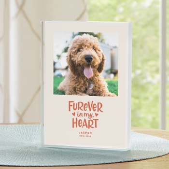 Furever In My Heart Photo Glass Block