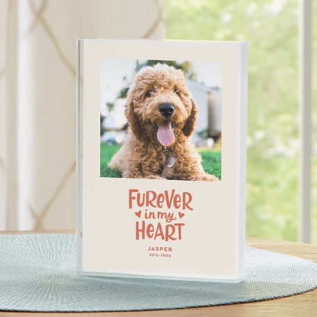 Furever In My Heart Photo Glass Block